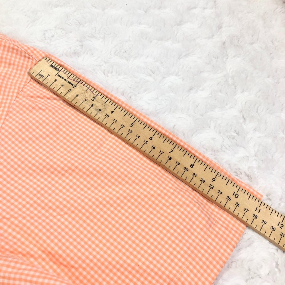 IZOD Mens Peach Gingham NWT Short Sleeve 3X-Large - Picture 4 of 5